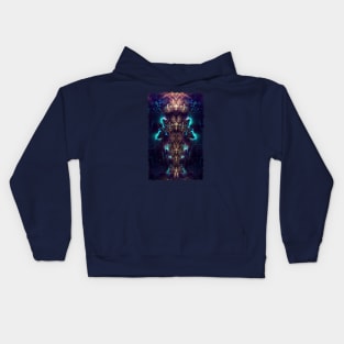 Crystal Magma- Visionary Fractal Manipulation - Manafold Art Kids Hoodie